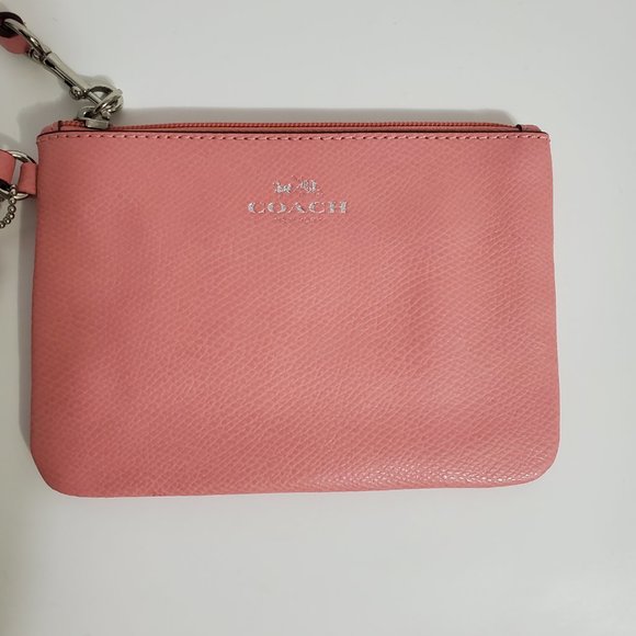Coach Corner Zip Wristlet pink leather - Picture 2 of 7